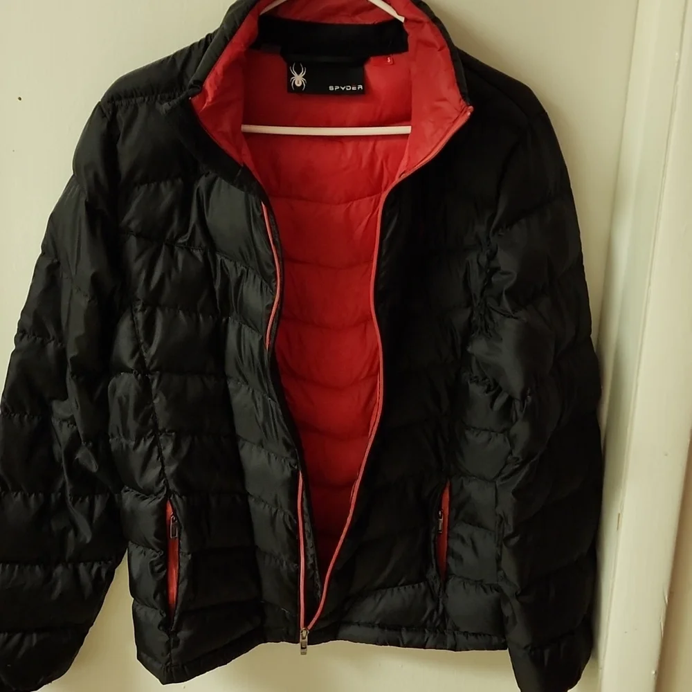 [SOLD]NWOT Unisex Spyder Winter Puffer Black Jacket Smalll - Picture 4 of 7